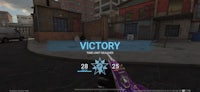 a screenshot of a game with the word victory on it