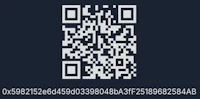 a qr code on a dark background