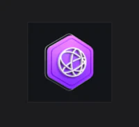 a purple hexagon with a circle in the middle