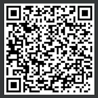 a black and white qr code on a black background