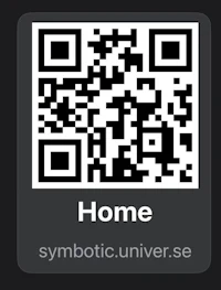 a qr code with the words home on it