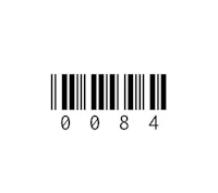 a barcode on a white background