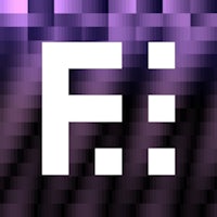 a purple and white square with the letter e on it