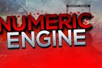 the numeric engine logo on a red background