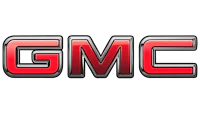 the gmc logo on a black background