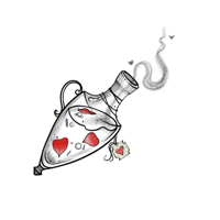 a red heart with a black background