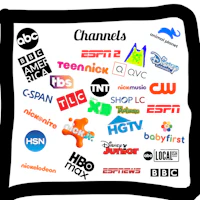 tv channel logos in a circle