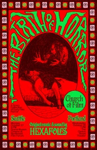 a red and green poster for a horror film
