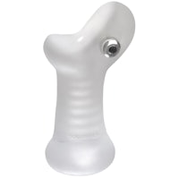 a white plastic sex toy on a white background