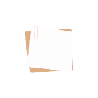 a white paper clipped to a black background