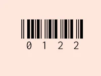 a barcode on a pink background