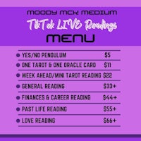moody mack medium tarot to live readings menu