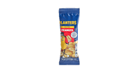 a bar of peanuts on a black background