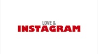 love and instagram logo on a white background