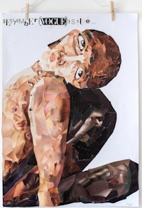 a piece of paper with a woman's body on it