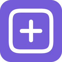 a purple square with a cross on it