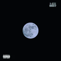 a blue moon with a black background