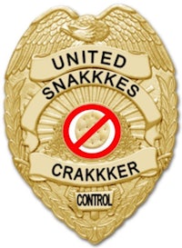 united snakies cracker control badge