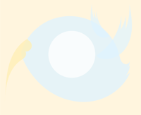 a blue bird on a yellow background