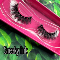 mink lashes in a pink box with the words sneaky link