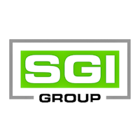 sgi group logo on a black background