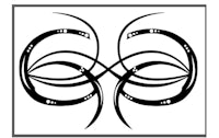 a black and white image of a tribal design