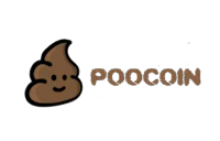 poocoin logo on a black background