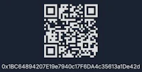 a qr code on a dark background
