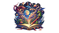 a book with a dragon in the middle of it