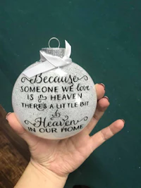 because someone we love is in heaven christmas ornament
