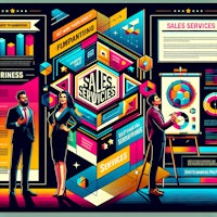 a poster with a group of people standing in front of a graph