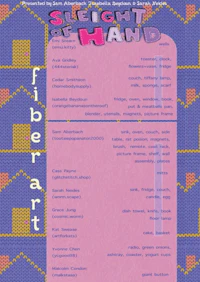 the cover of a magazine with the word fiberart on it