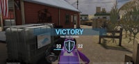 a screenshot of a game with the word victory on it