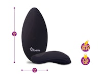 a black vibrator with the words vivan on it