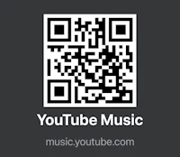 youtube music qr code on a black background