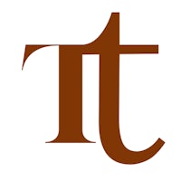 the letter t in brown on a white background