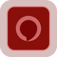 a red square with a speech bubble icon
