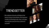a black and white image with the words trendfinder