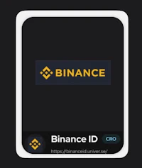 binance id on a black background