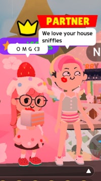 an animal crossing game with a couple of characters