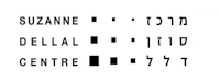 a black and white image with the words suzanne delal centre