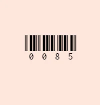 a barcode on a pink background