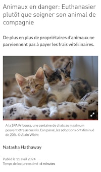 a screen shot of an ad for animals in danger