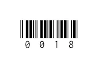 a barcode on a white background