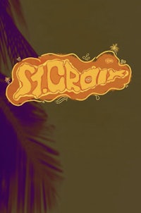 the logo for scroix is shown in front of a palm tree