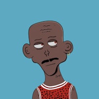 a cartoon of a black man with a mustache