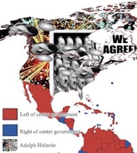 a map of the world with the words we agree