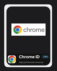 chrome id logo on a black background
