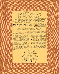 a poster for the opening event of rymo