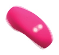 a pink sex toy on a white background
